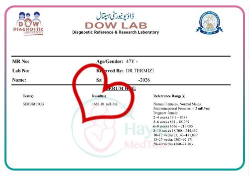 Positive pregnancy blood test following IVF treatment in Iran for a 47-year-old Pakistani woman